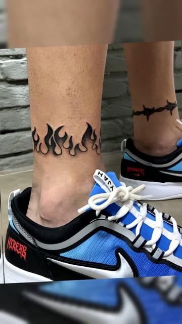 Ankle Flame and Barbed Wire