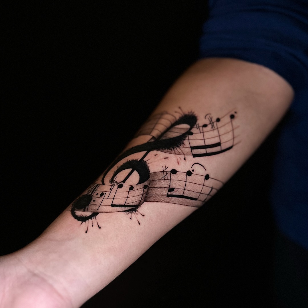 50+ Music Notes Tattoo Ideas & Designs - TattooBaz