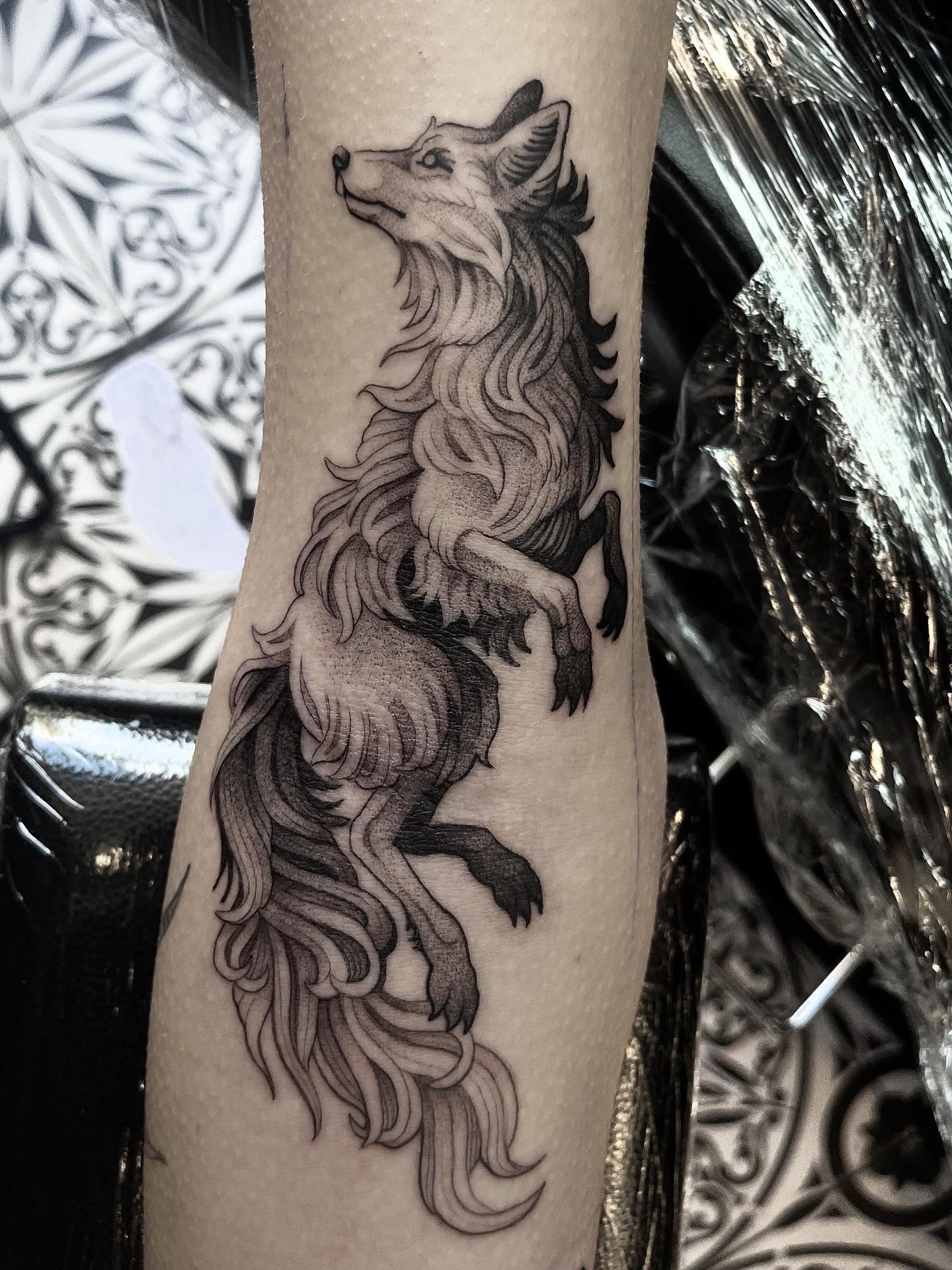 Fox in Flowing Ink