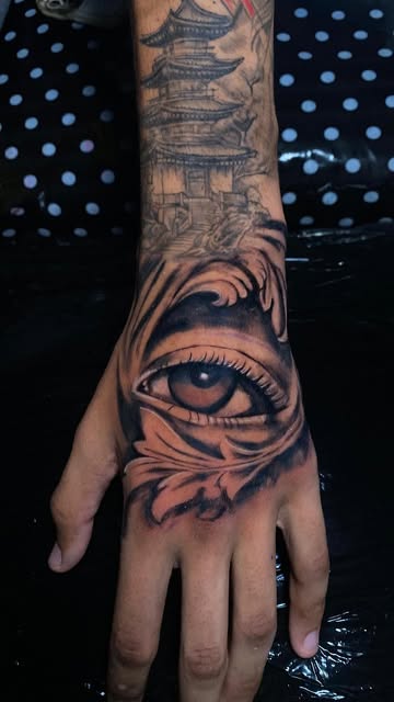 Ojo y paisaje surreal