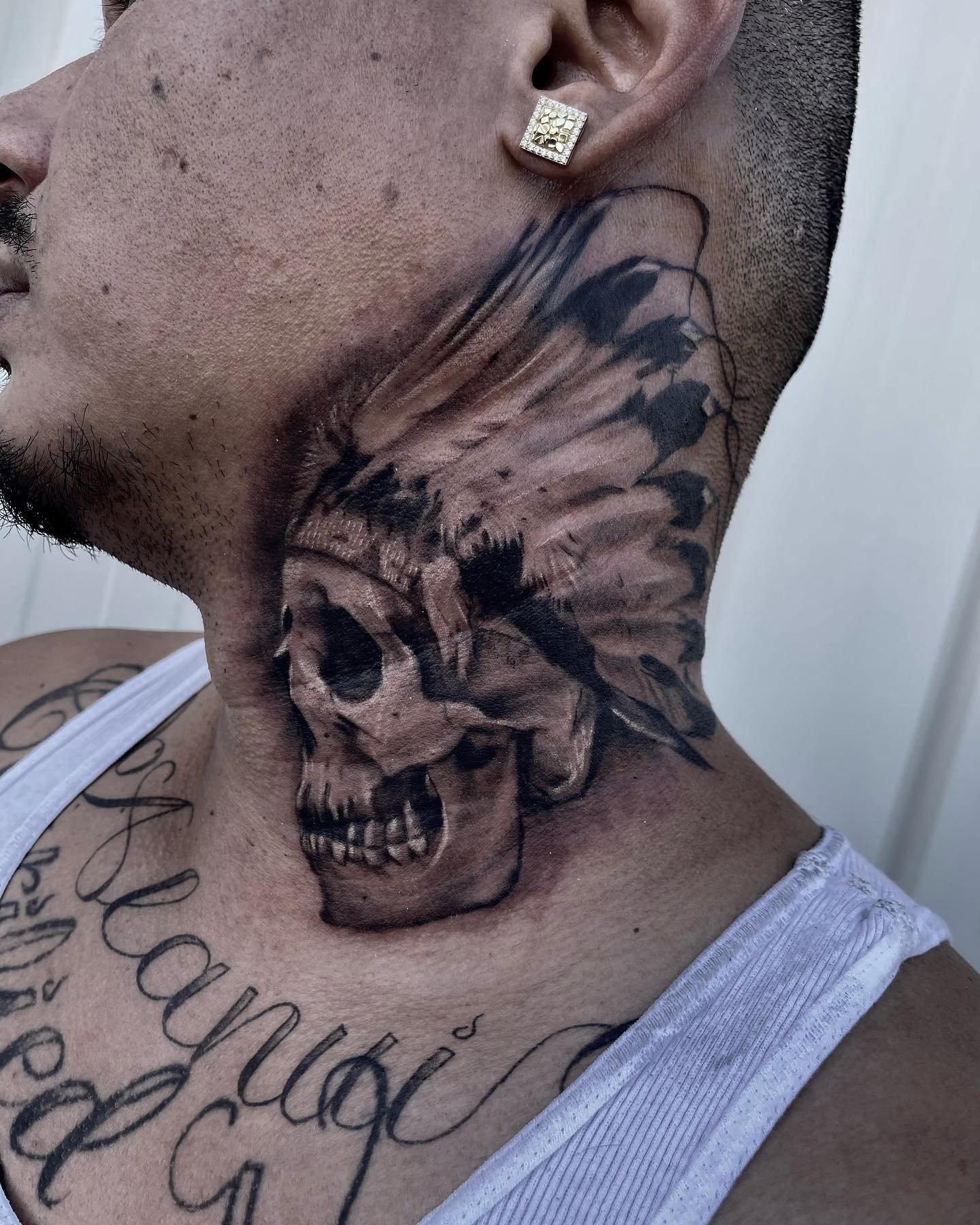 Skull Neck Blackwork