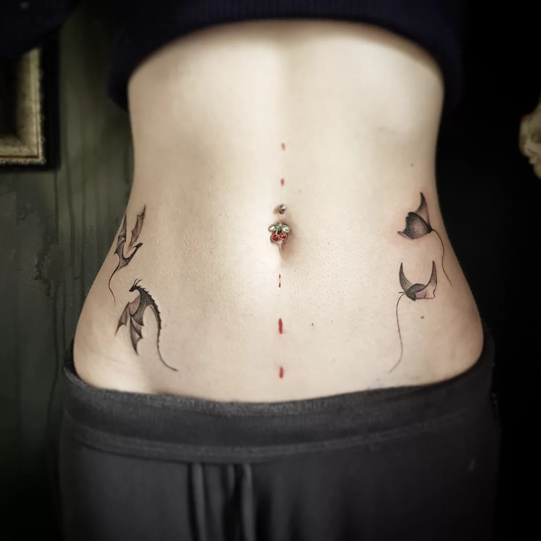 Butterfly Flowers Hip