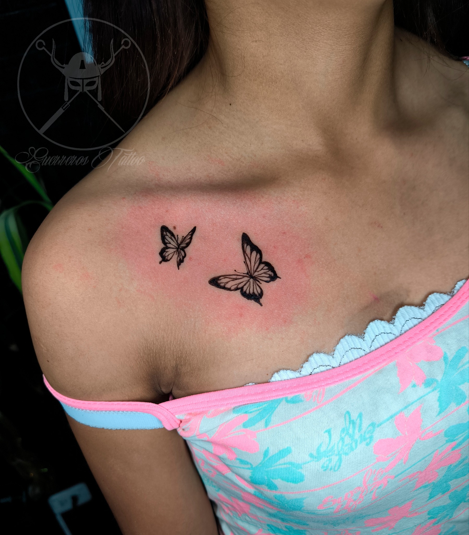 Mariposas delicadas en negro