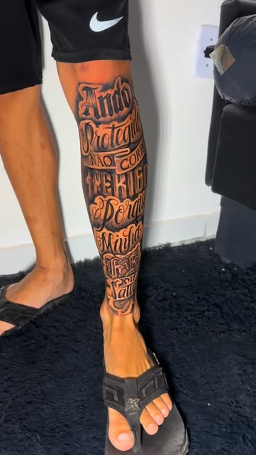Lettering Leg Sleeve