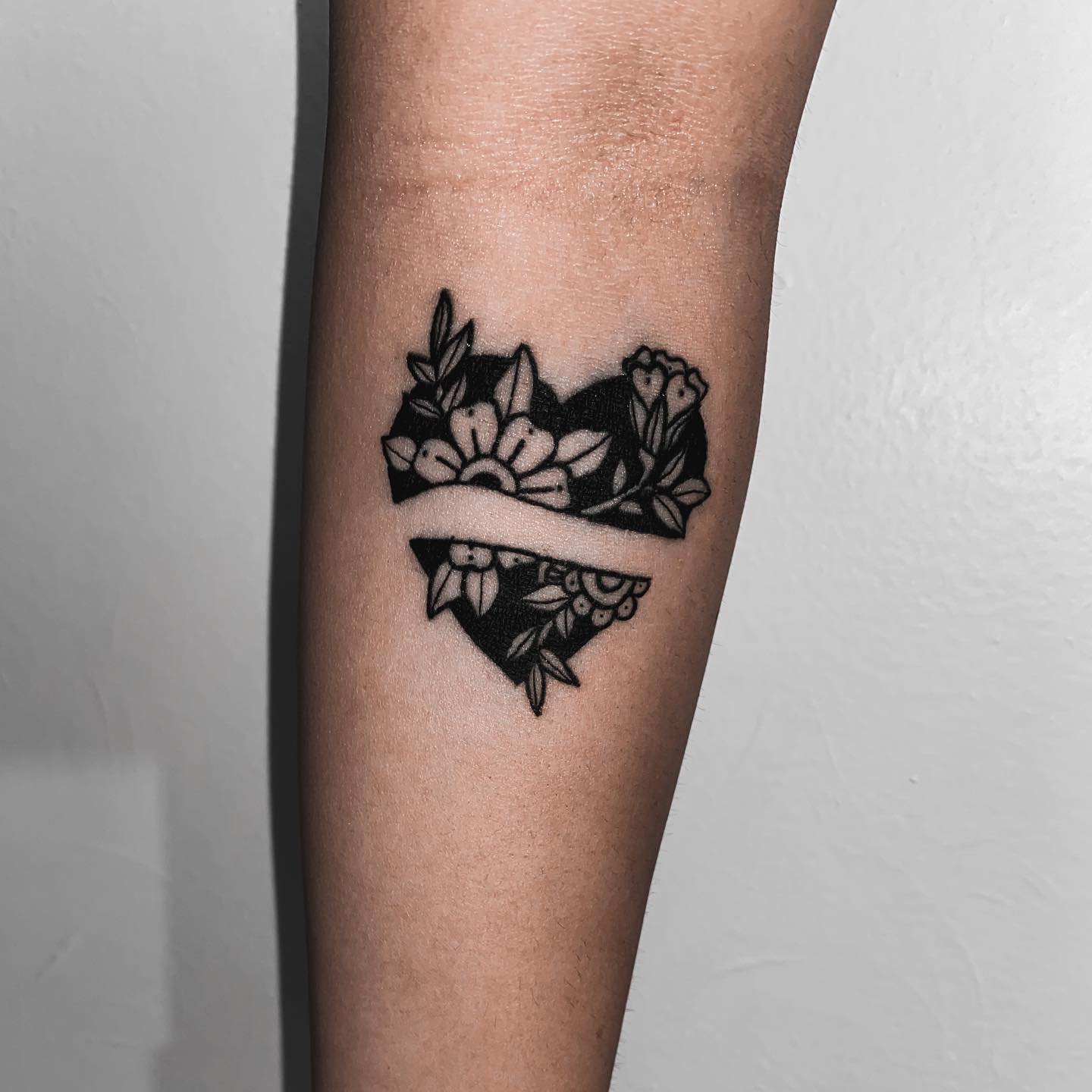 Corazón flor de tinta