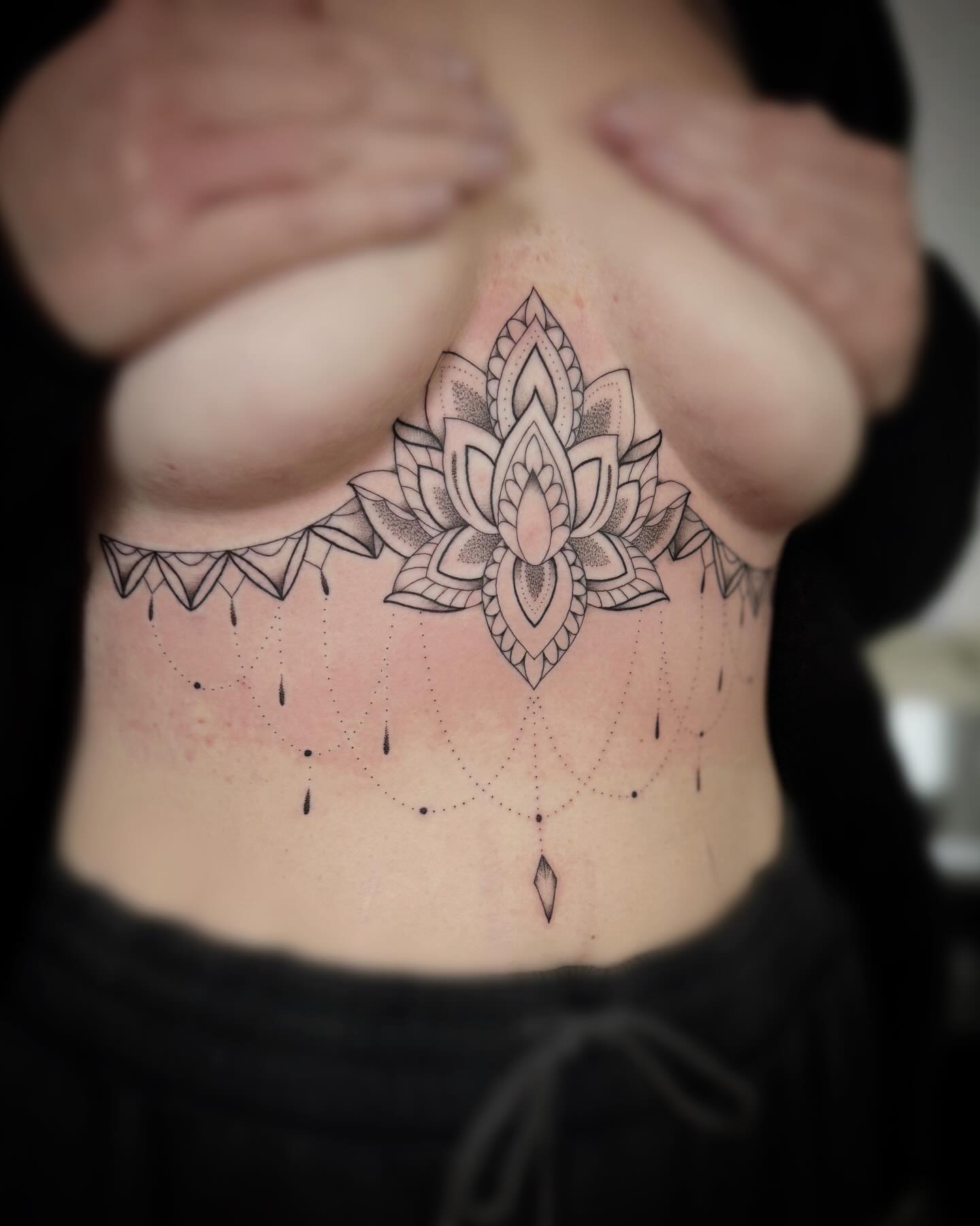 Floral Mandala Drip Tattoo