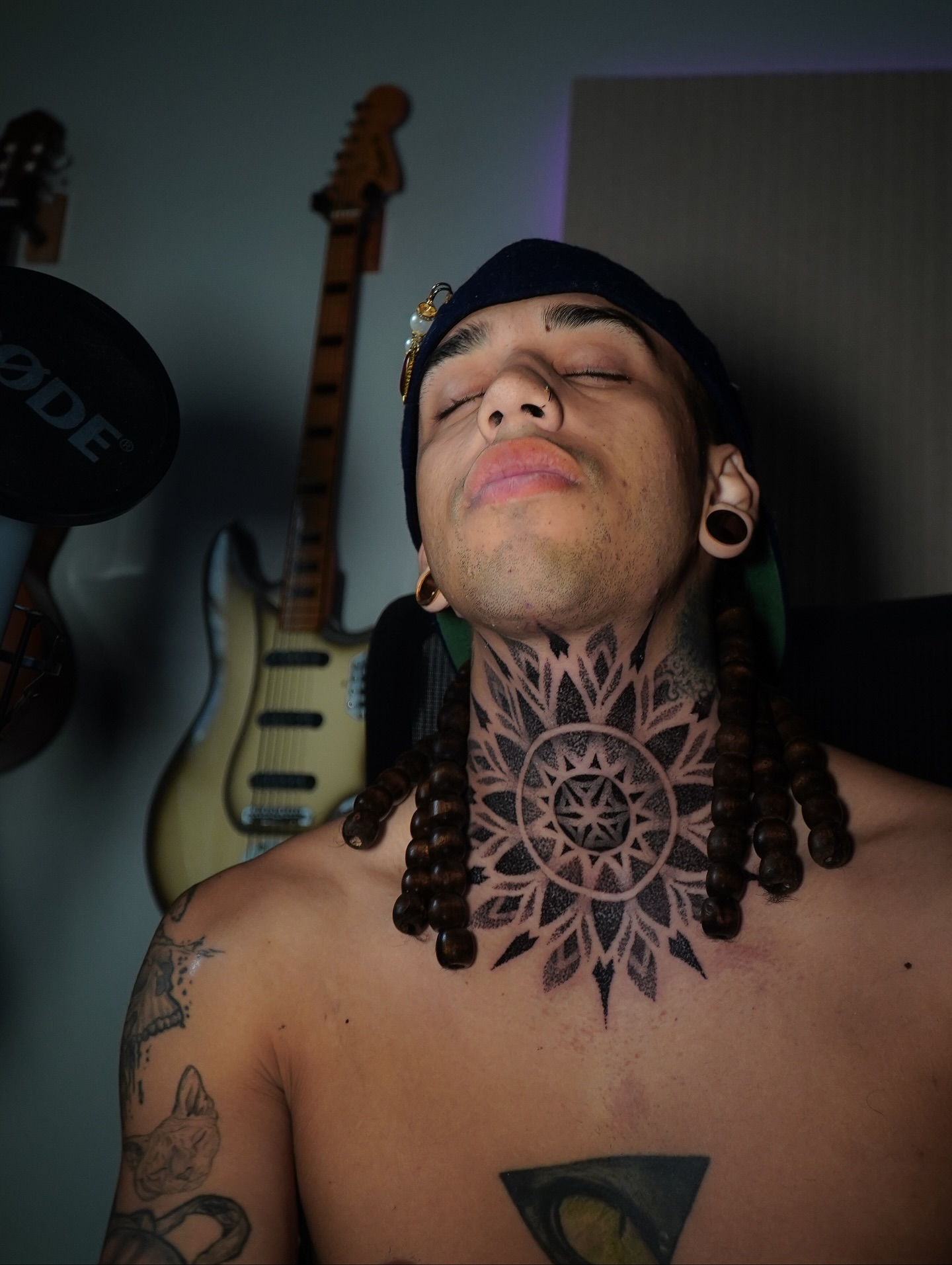 Mandala Neck Tattoo