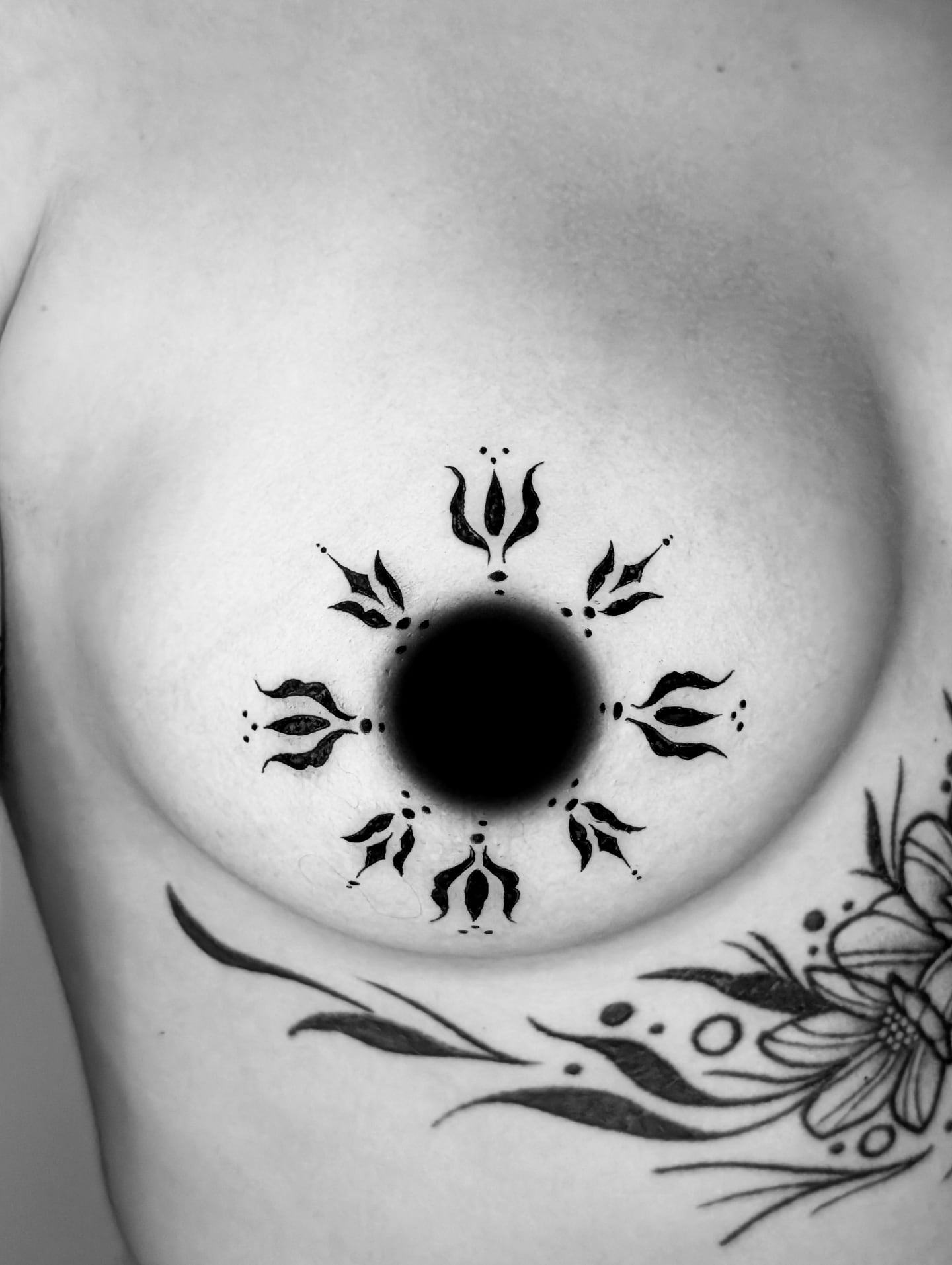 Floral Sunburst Tattoo