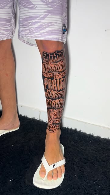 Lettering Leg Sleeve