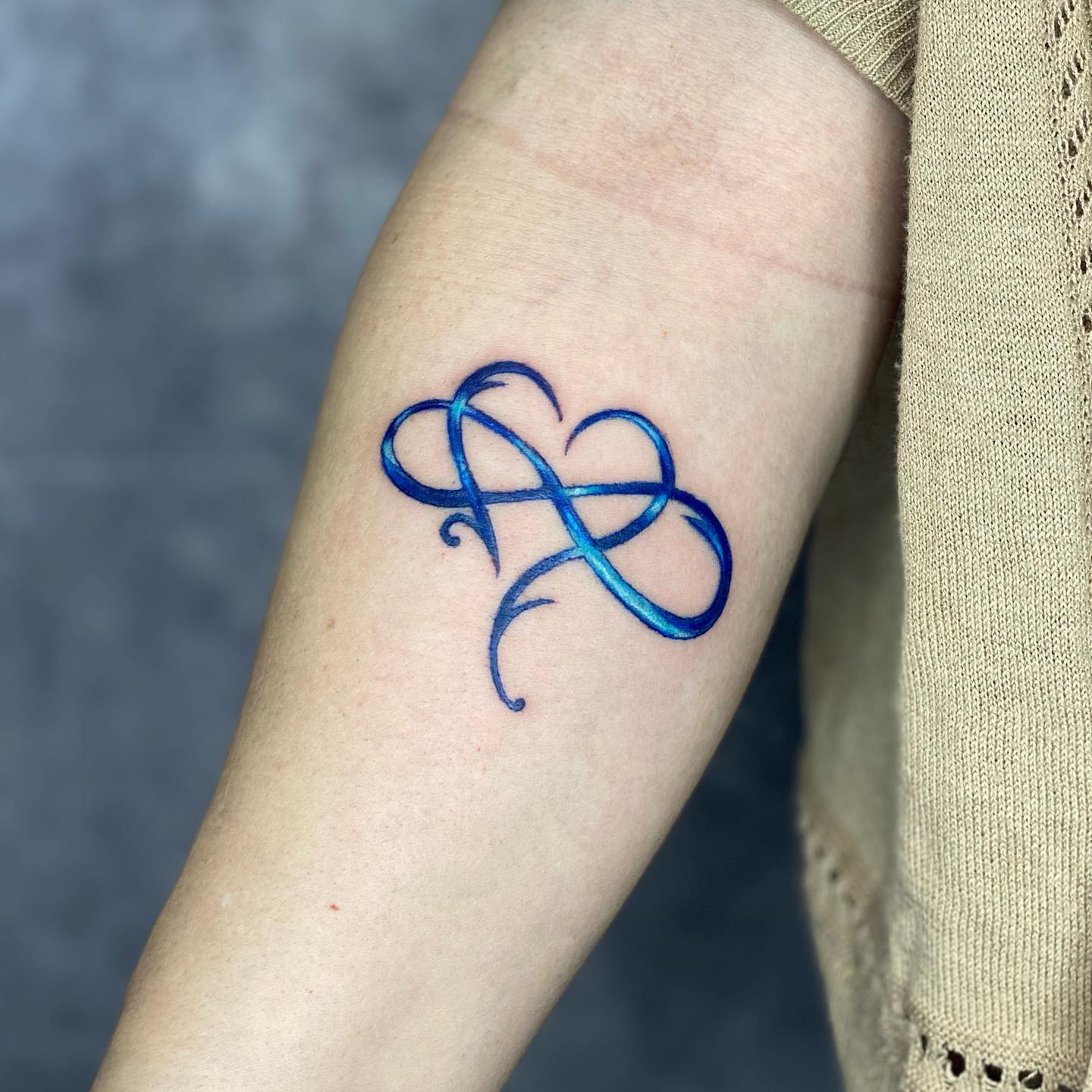 Blue Infinity Heart