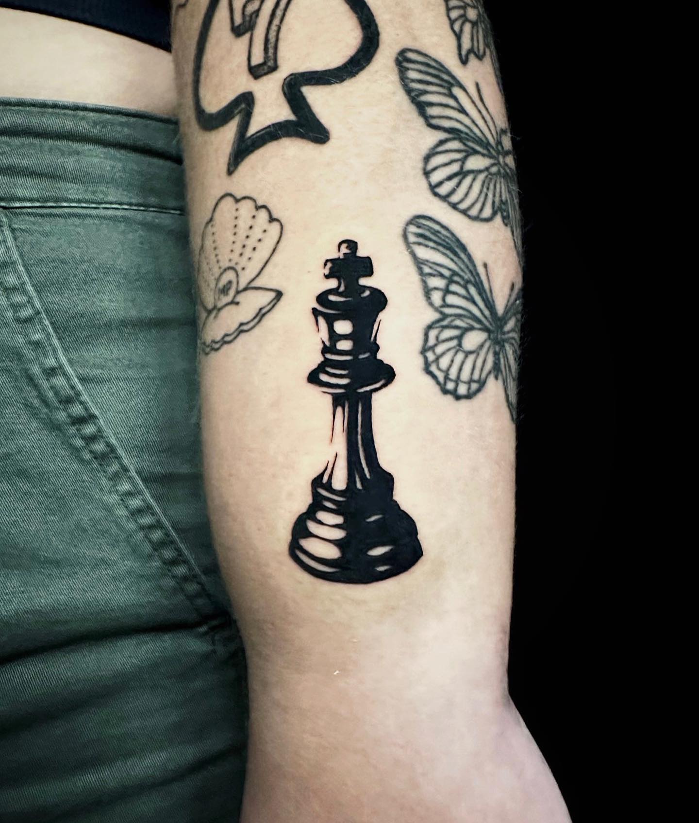 Bold Chess King Tattoo