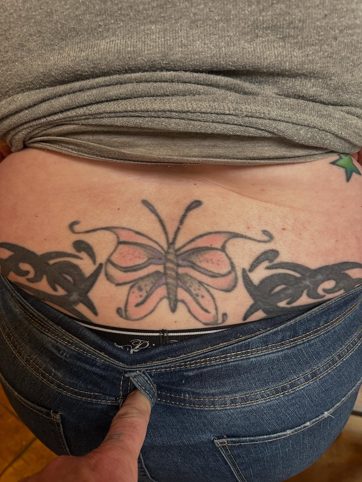 Butterfly with Tribal Bands