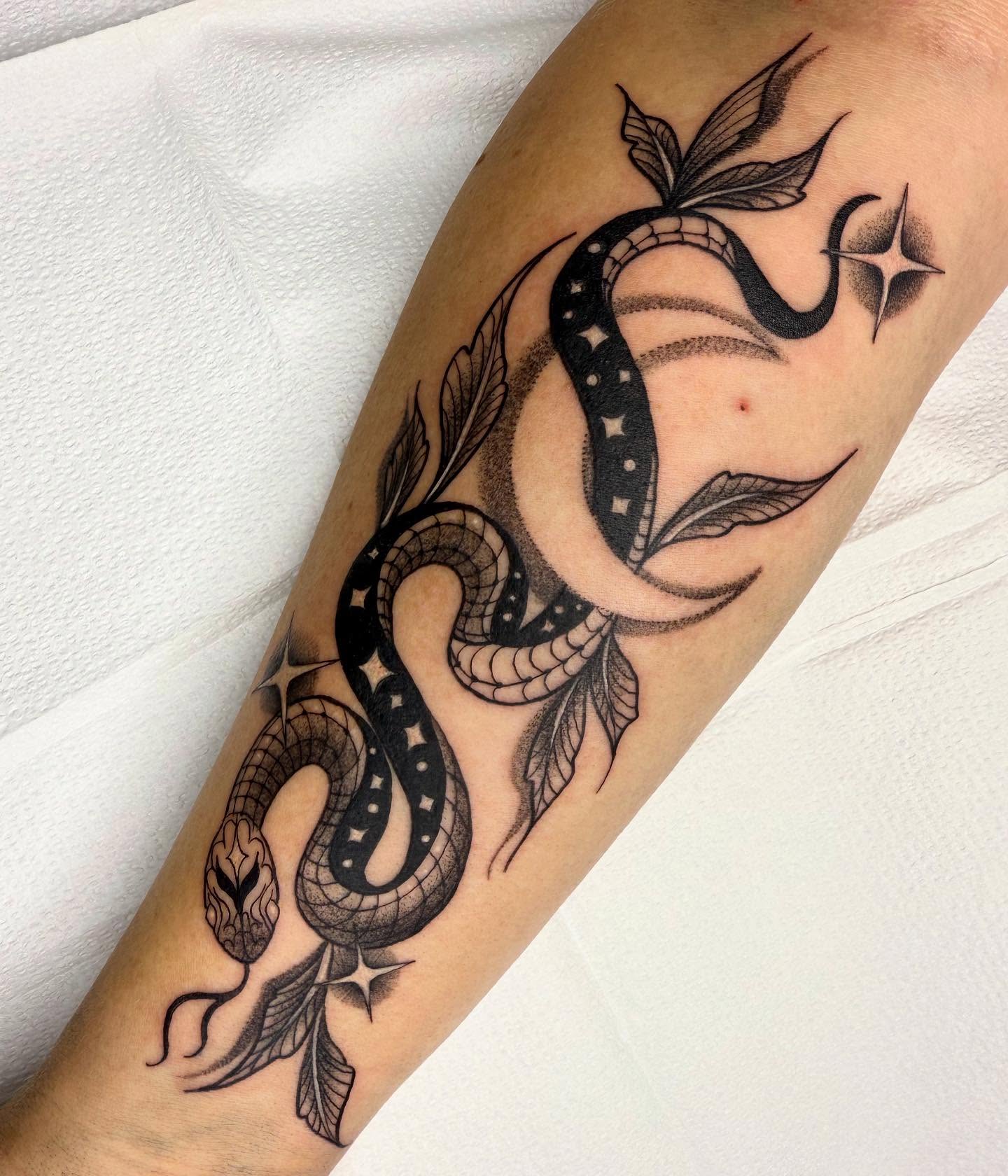 Celestial Snake and Moon