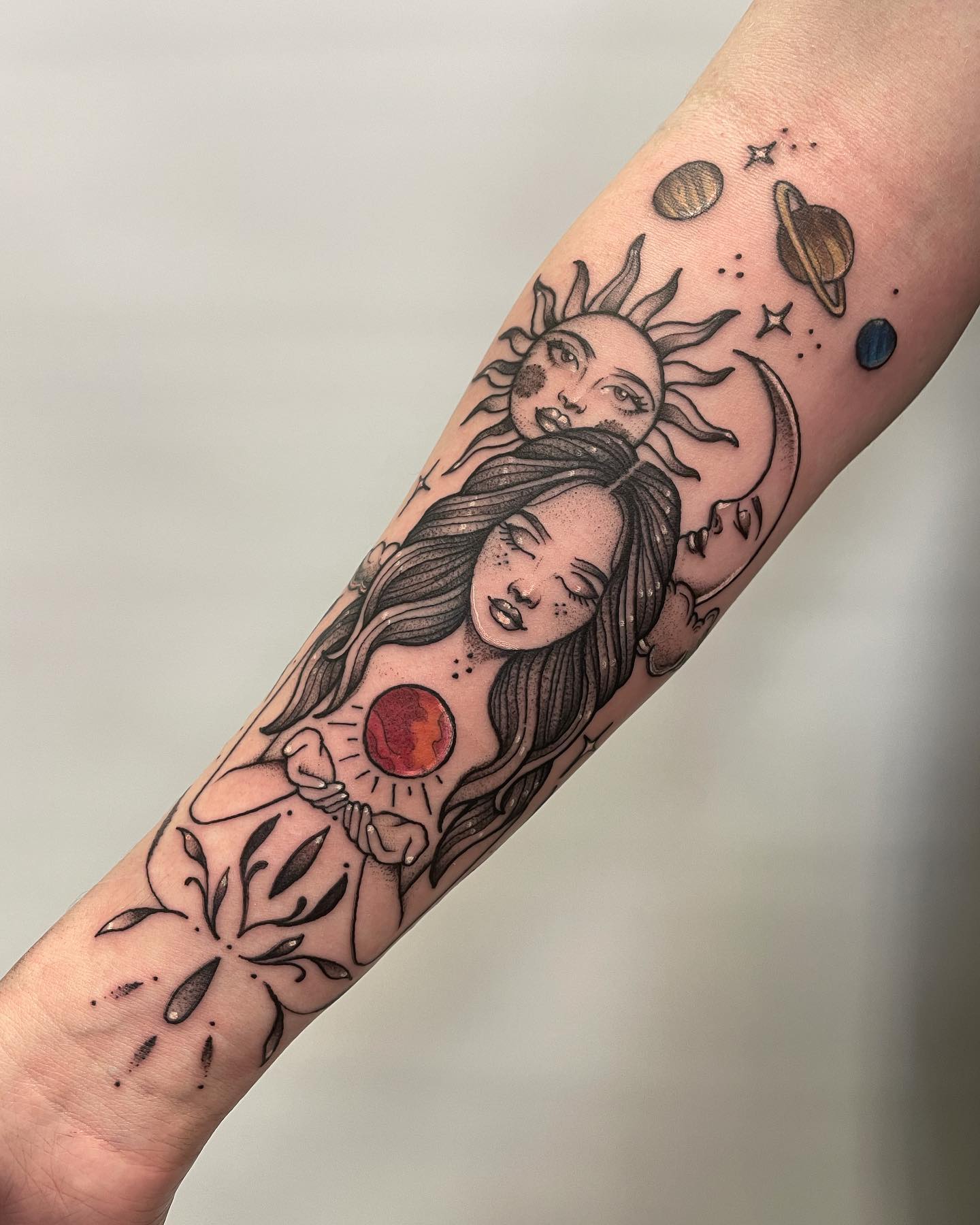 Celestial Woman's Embrace