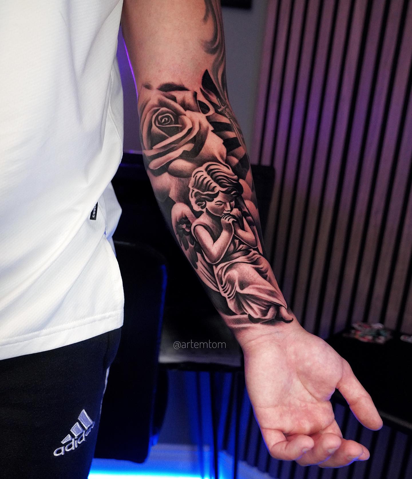 Cherubic Angel Forearm Tattoo