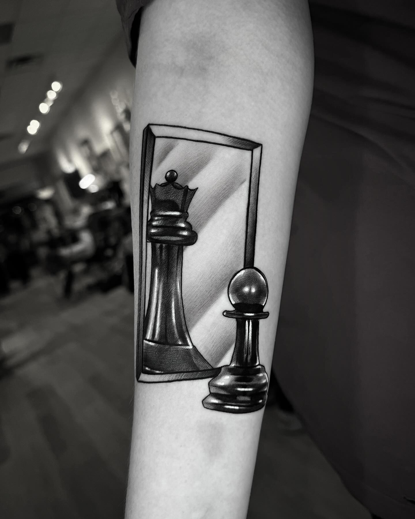 Chess Reflection Tattoo