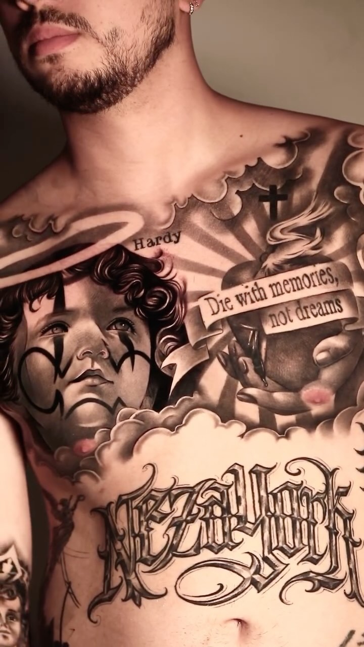 Chest Memory Tattoo