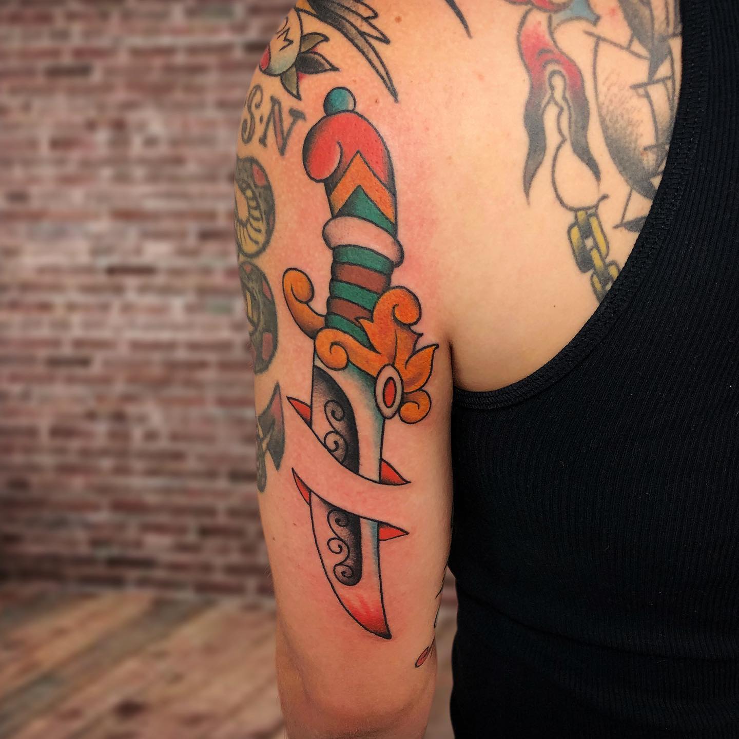 Colorful Triceps Cartoon