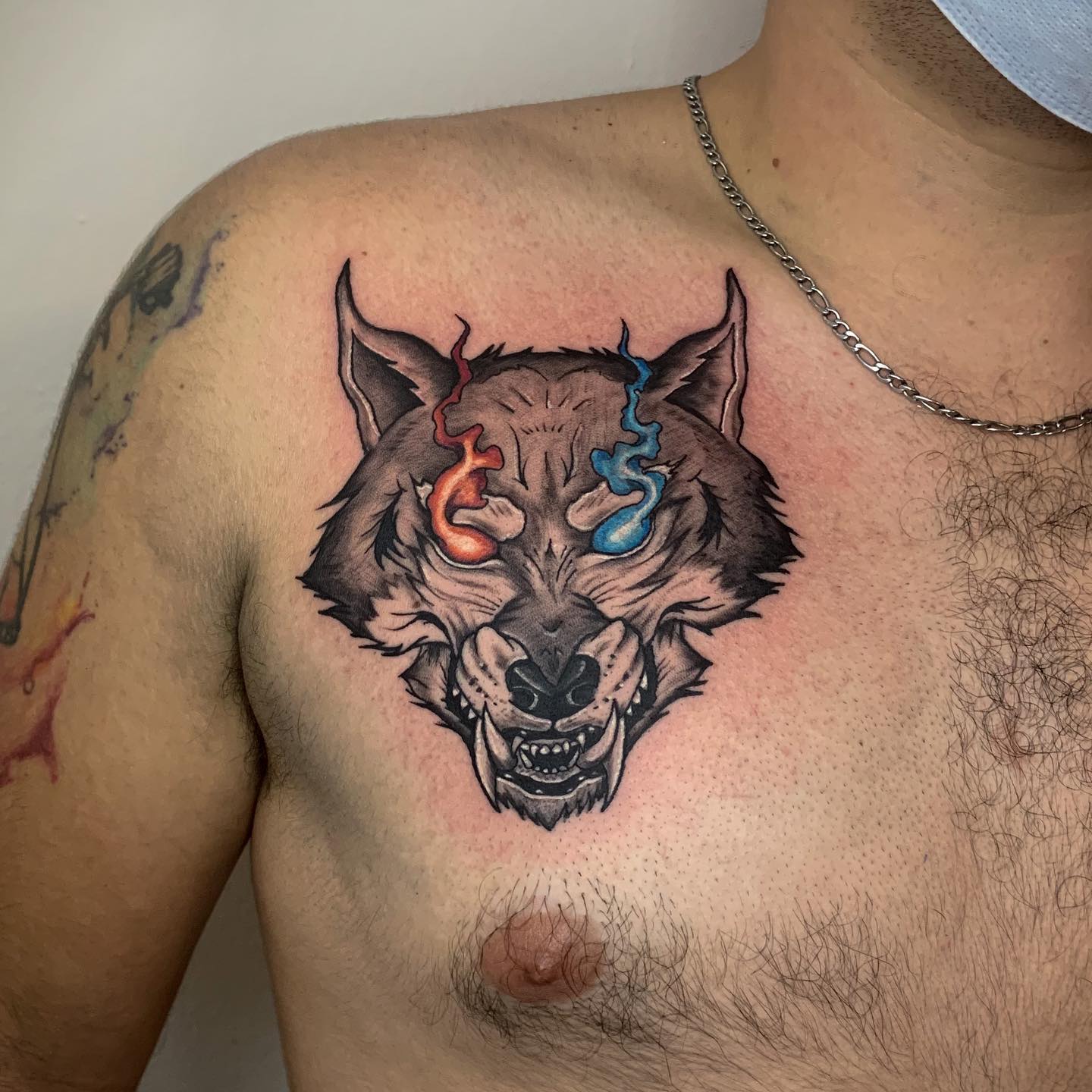 Lobo furioso a color