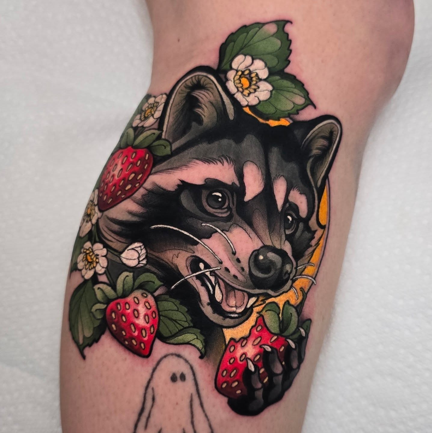 Colorful Raccoon Portrait