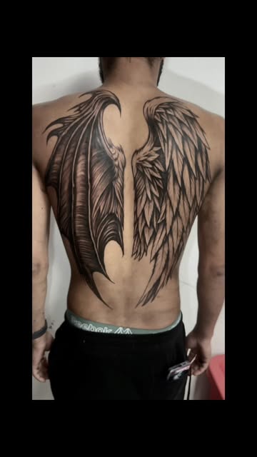 Contrasting Angel Wings