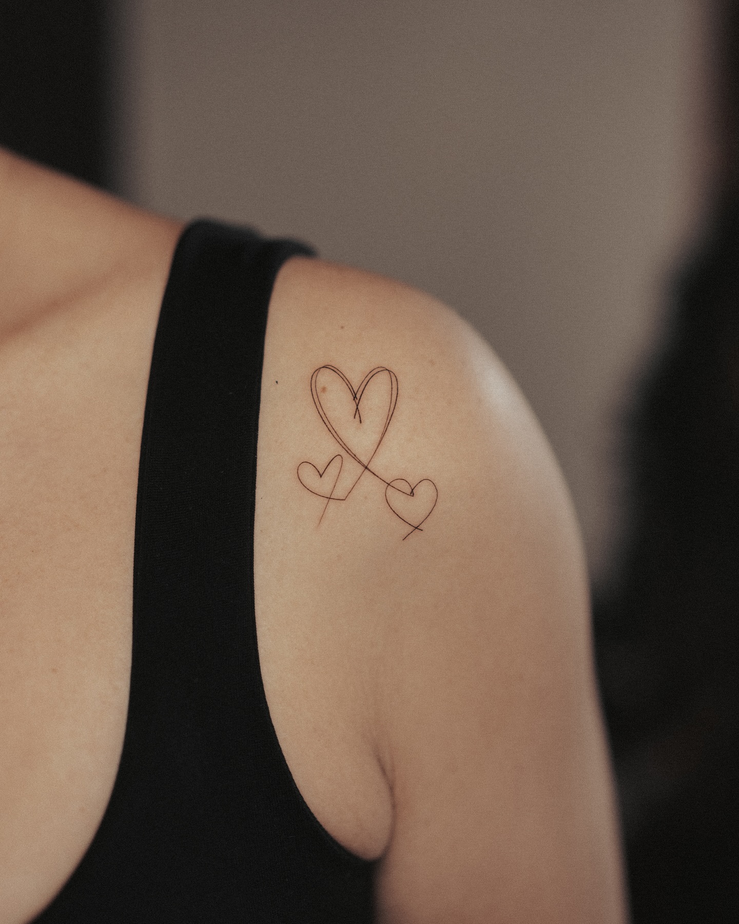Corazones enlazados minimal