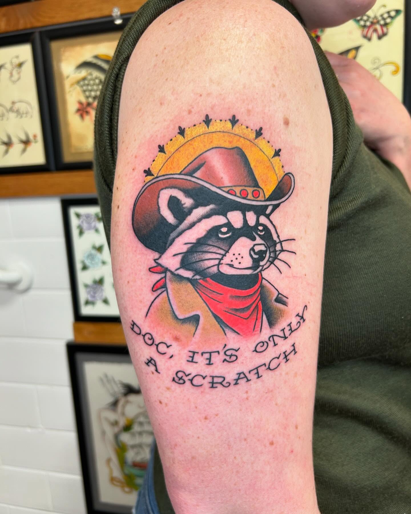 Cowboy Raccoon Portrait