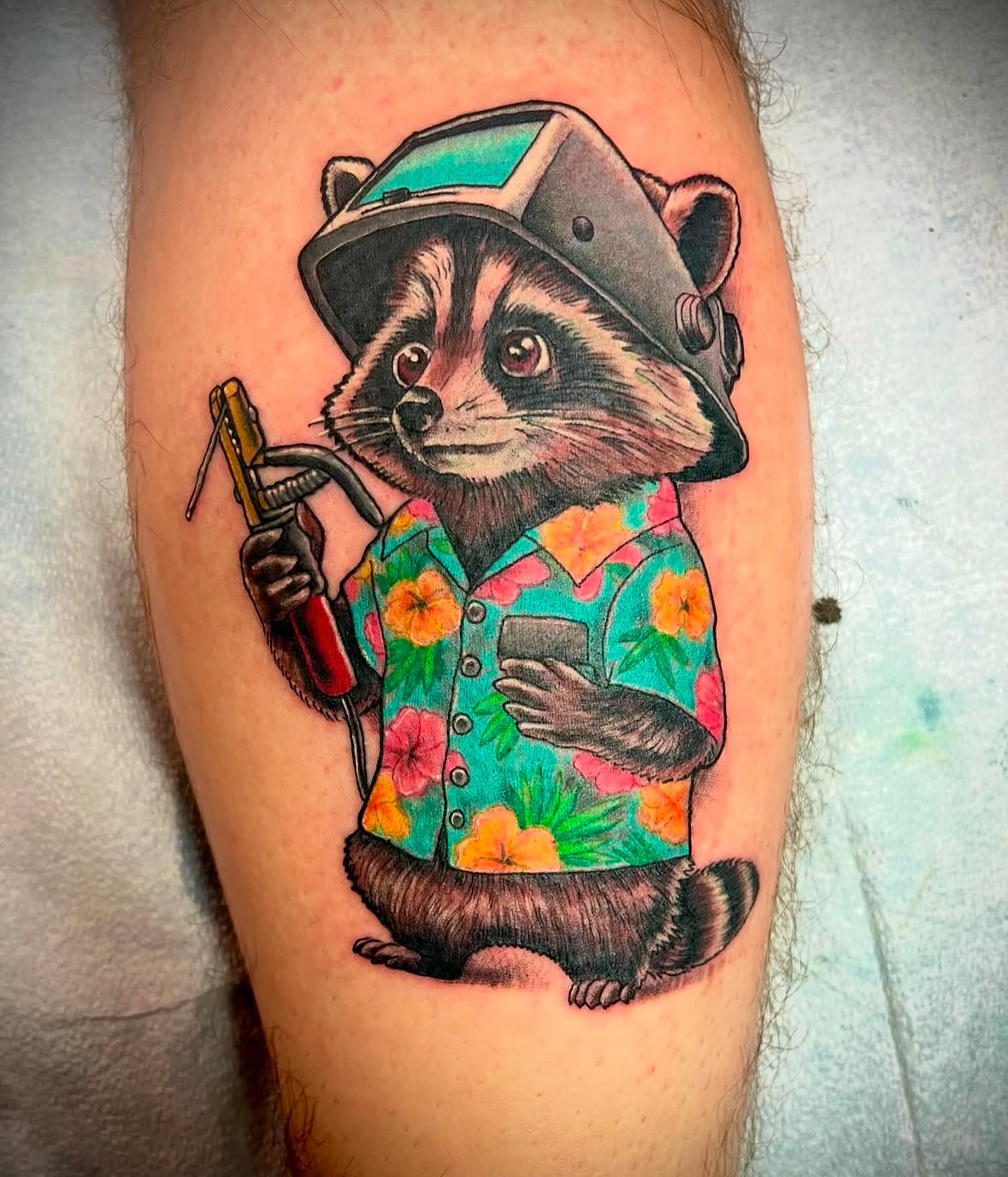 Cute Welding Raccoon