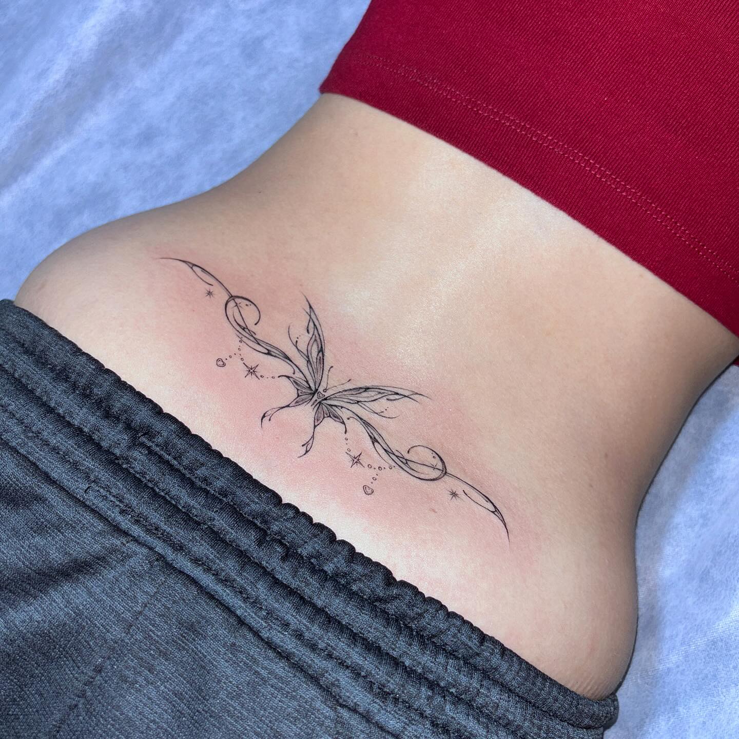 Delicate Butterfly Tramp Stamp