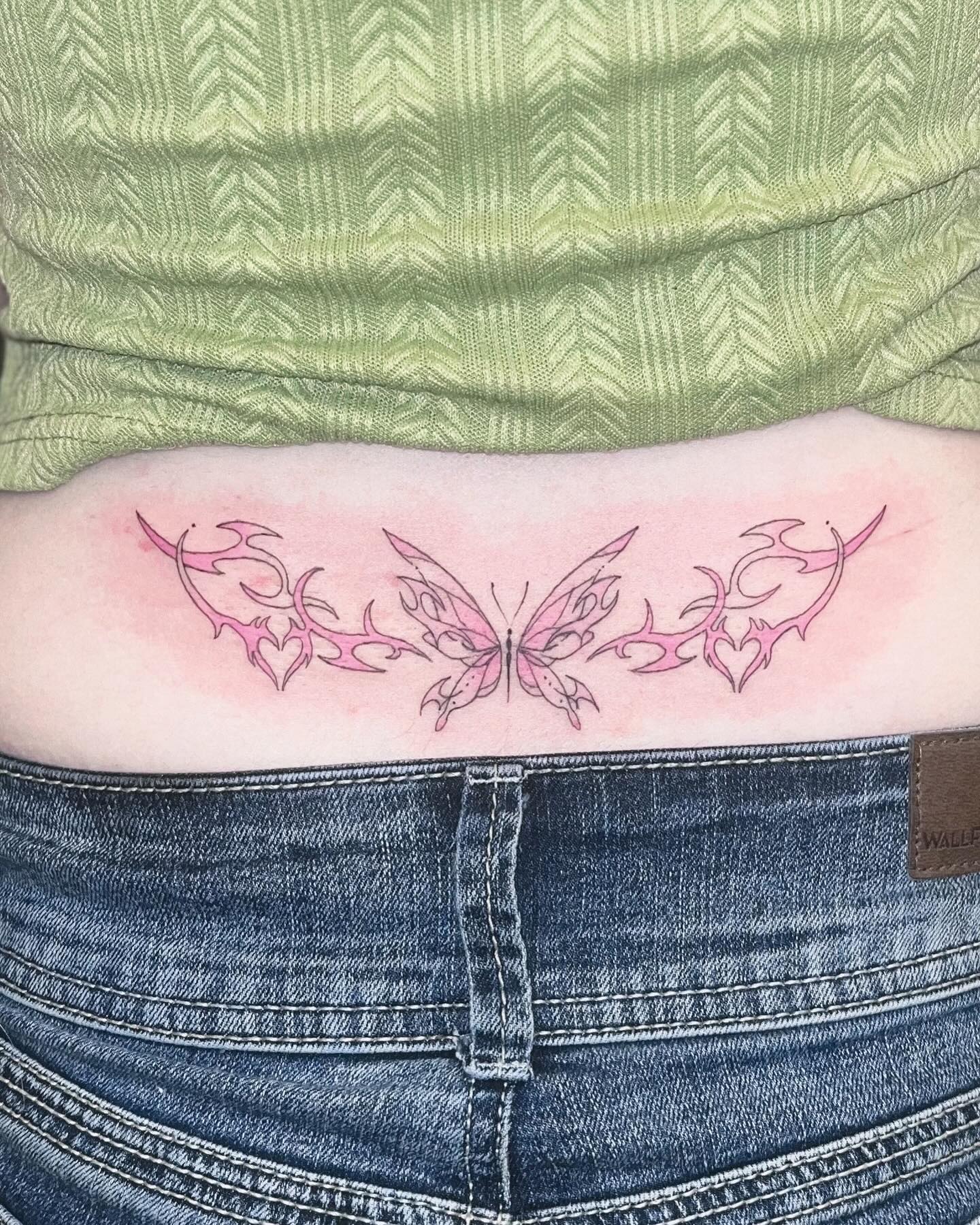 Delicate Butterfly Tramp Stamp