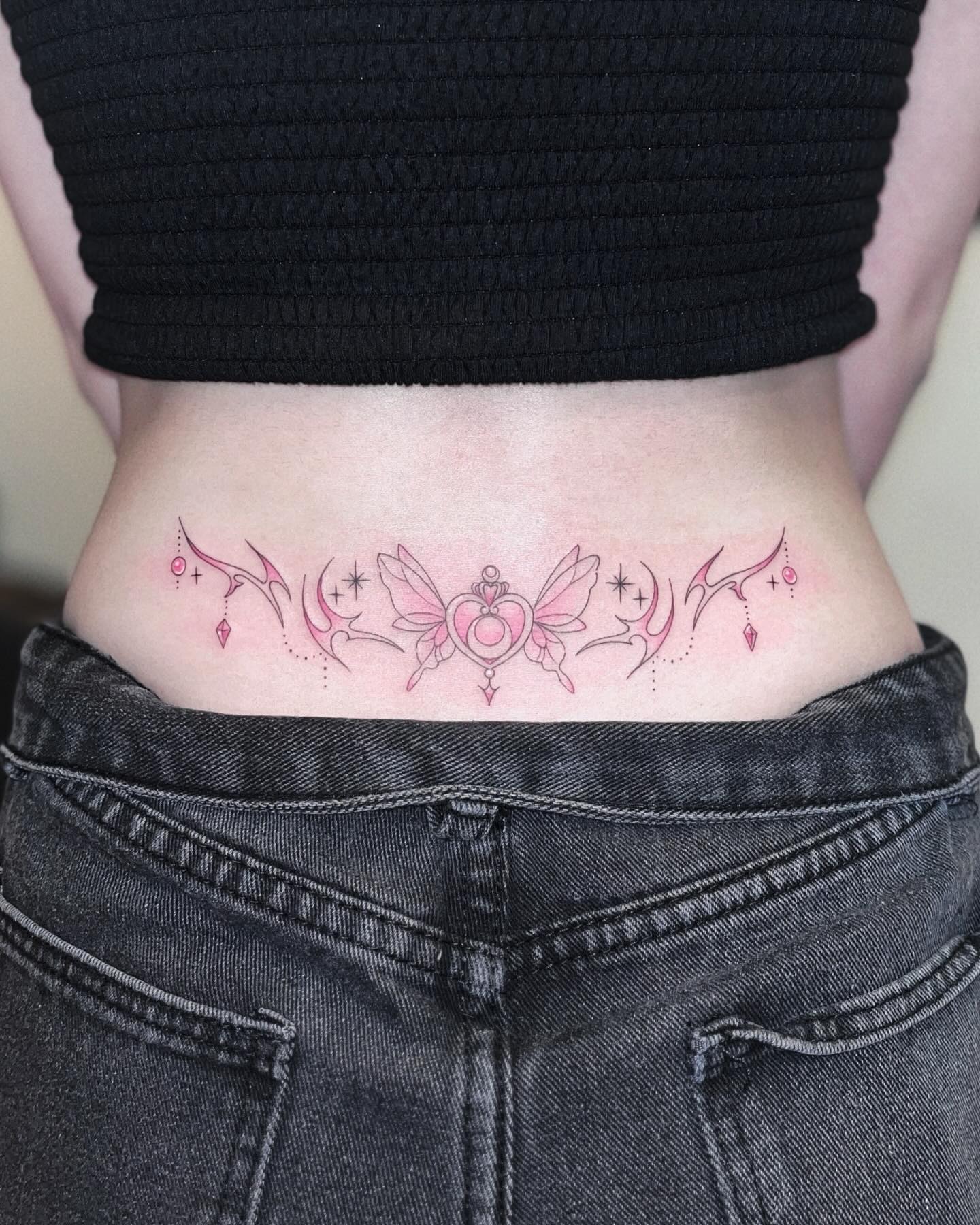 Delicate Butterfly Tramp Stamp