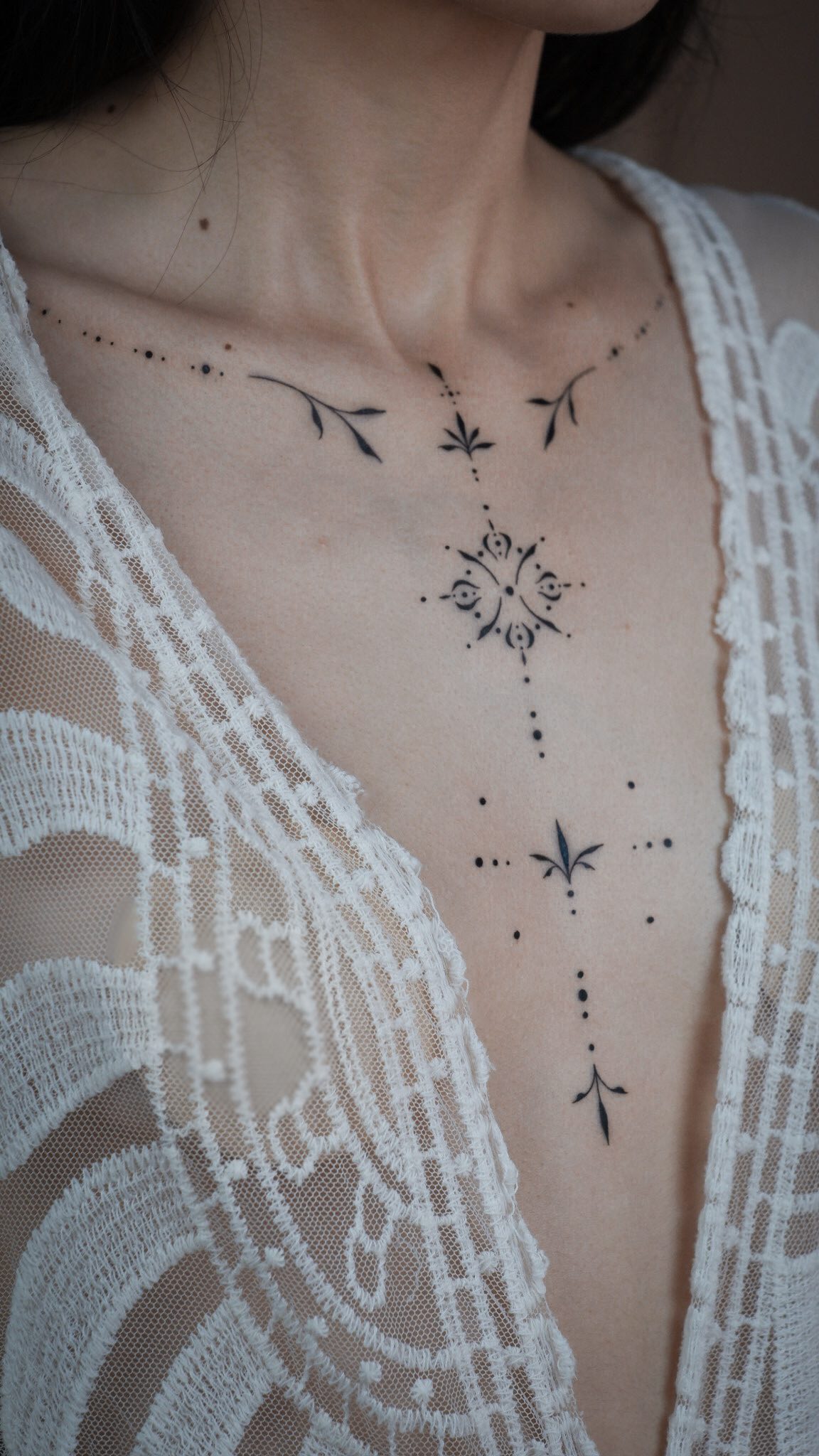 Delicate Chest Dotwork