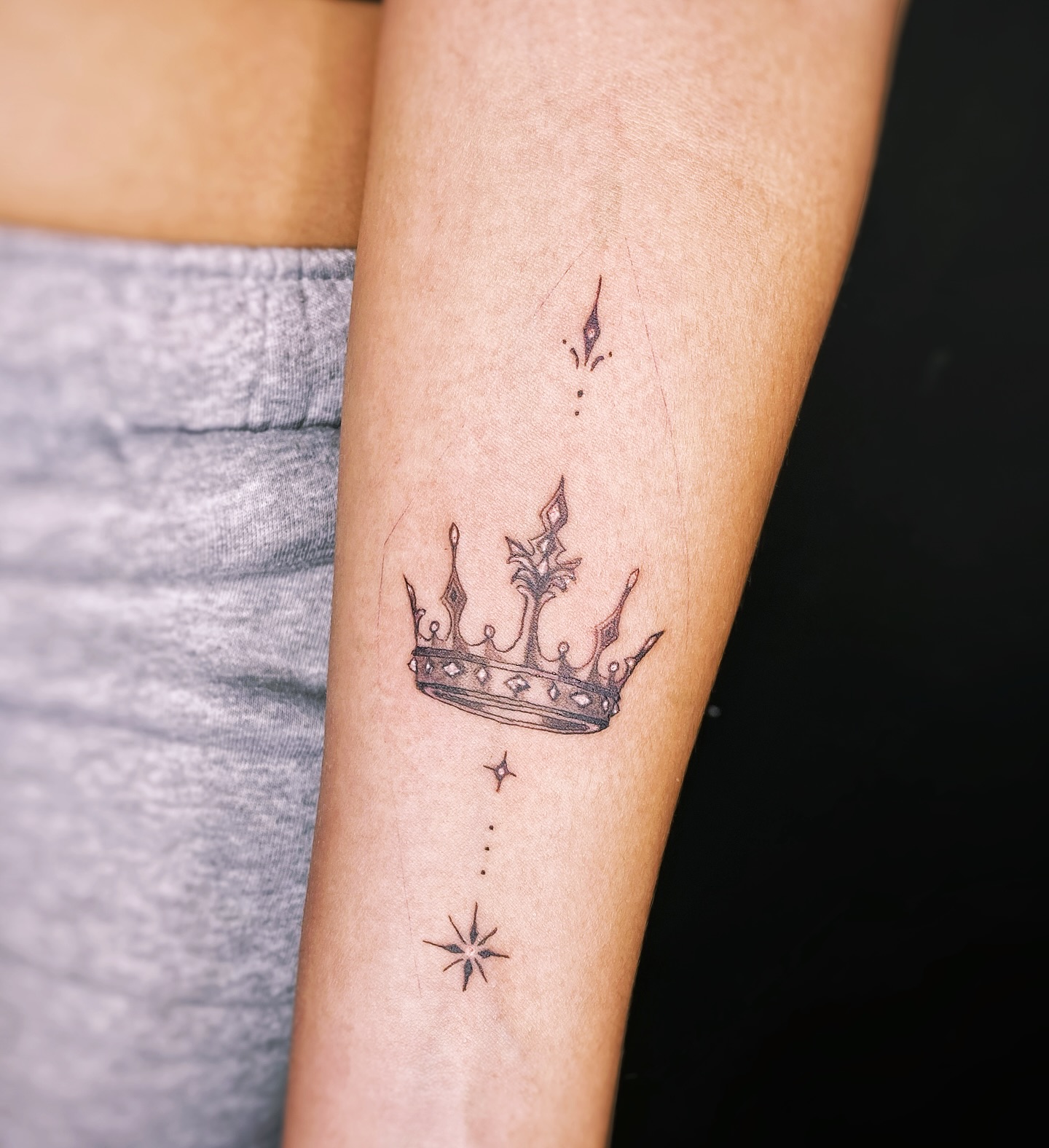 Delicate Crown Tattoo