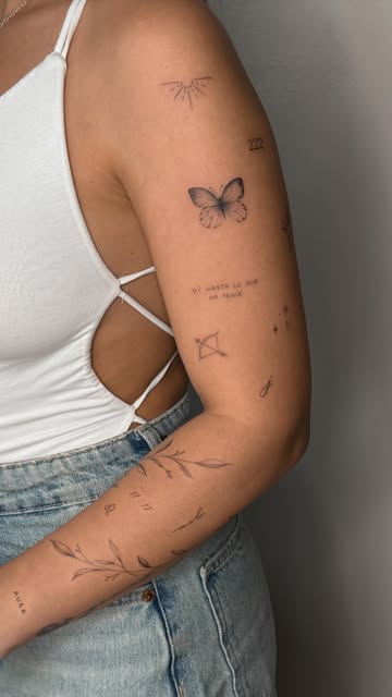 Delicate Feminine Arm Tattoos