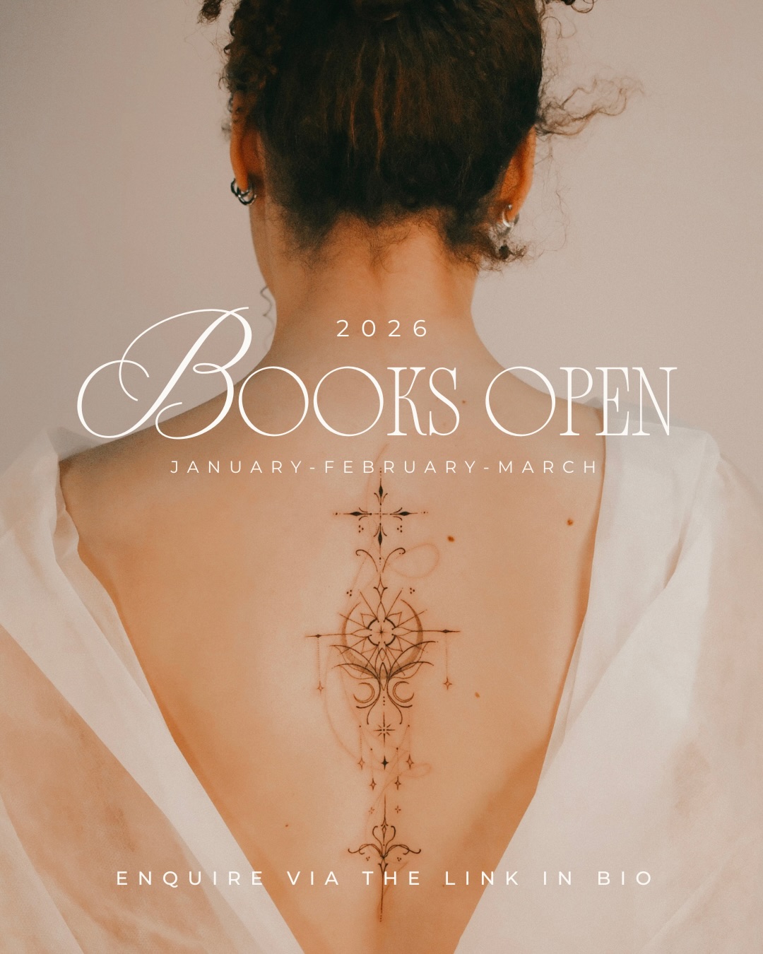 Delicate Feminine Back Tattoo