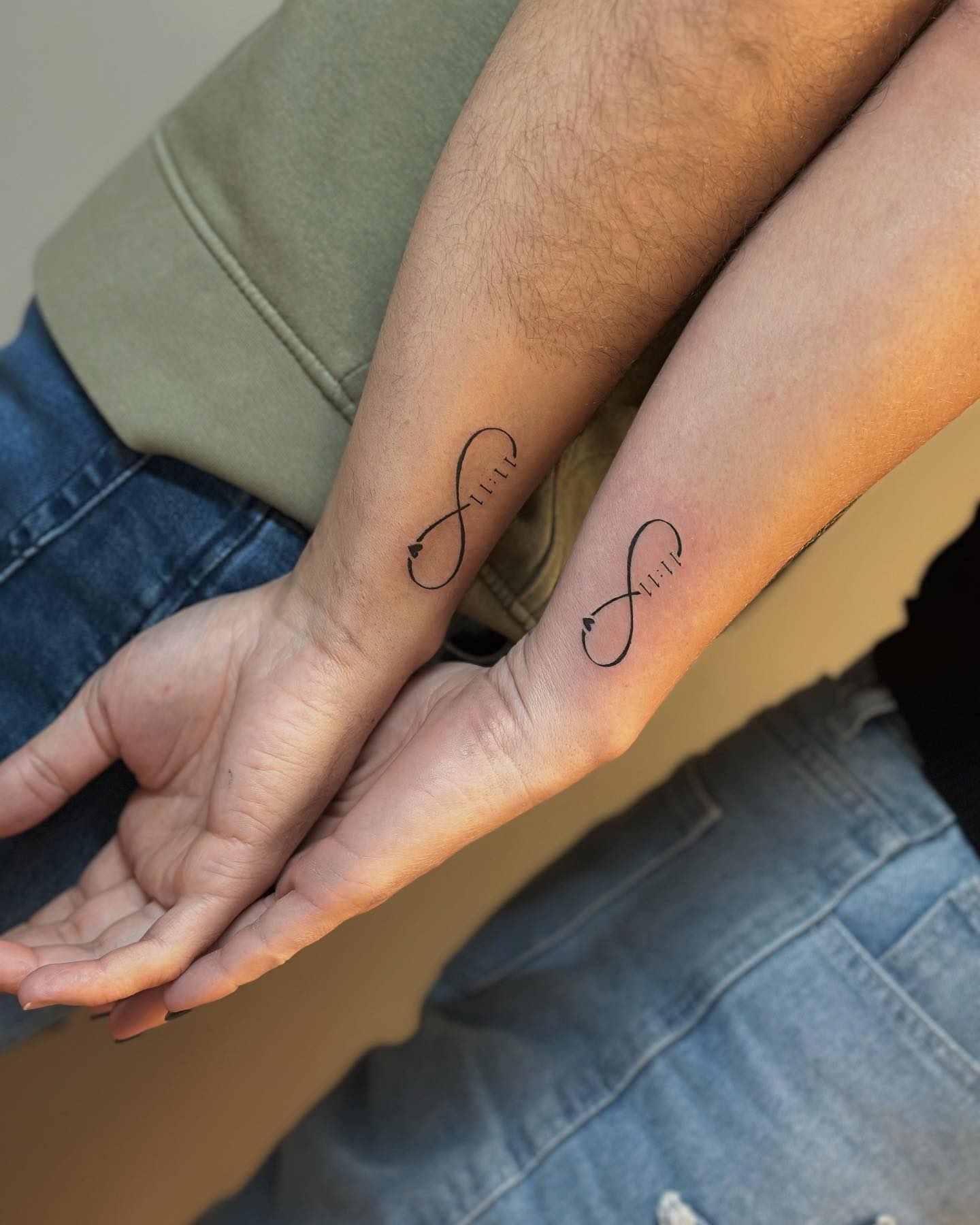 Delicate Infinity Couple Tattoos