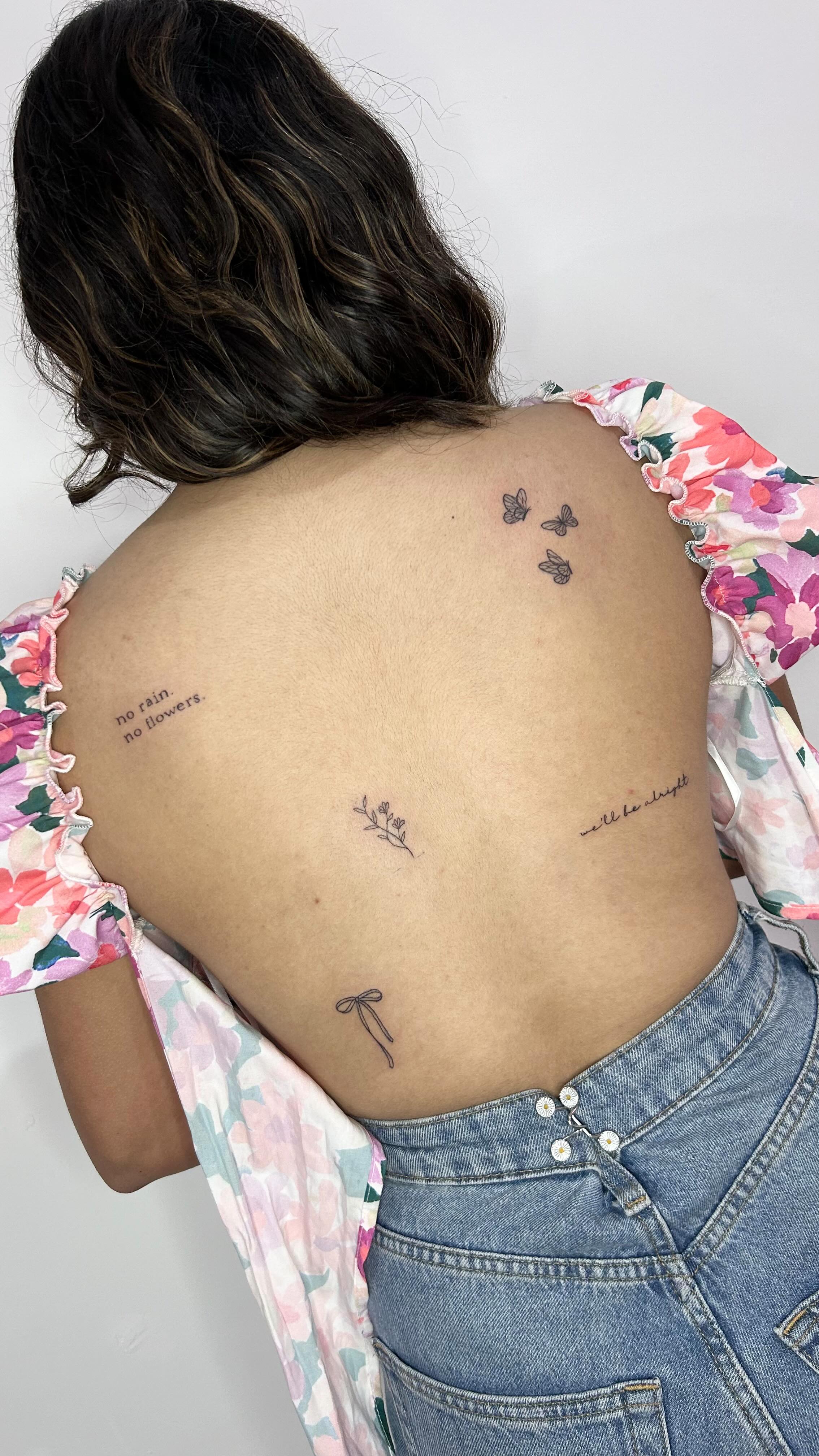 Delicate Small Back Tattoos