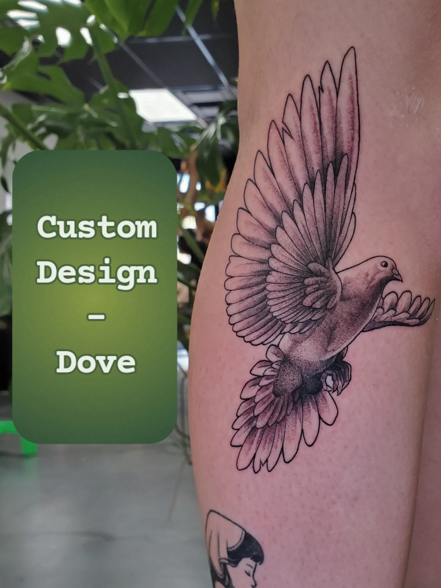Detailed Dove Tattoo