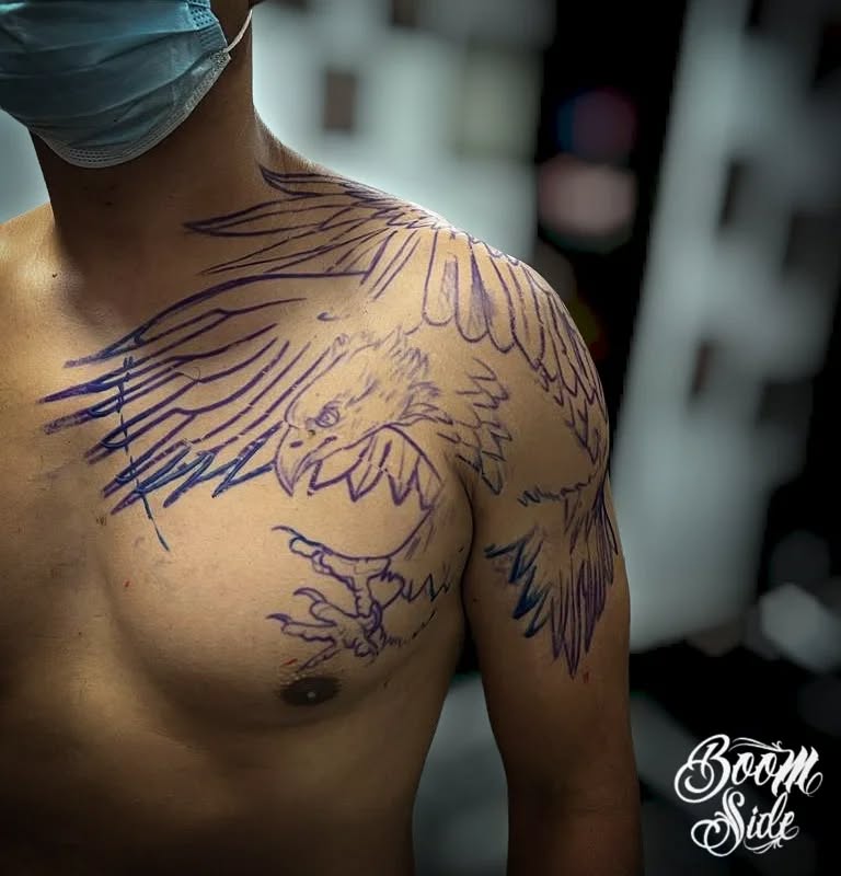 Eagle Chest Outline
