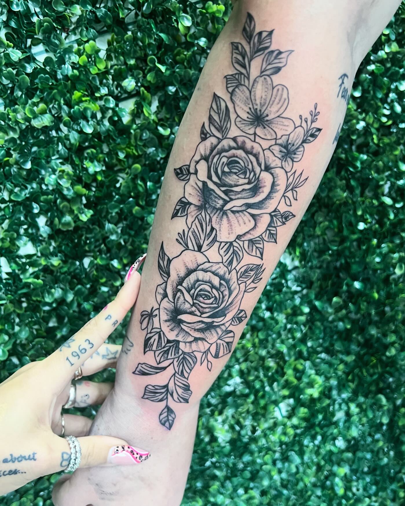 Elegant Floral Arm Tattoo