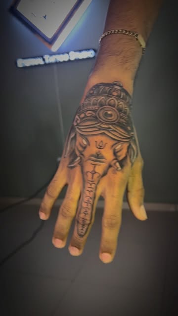 Elephant God Hand Tattoo