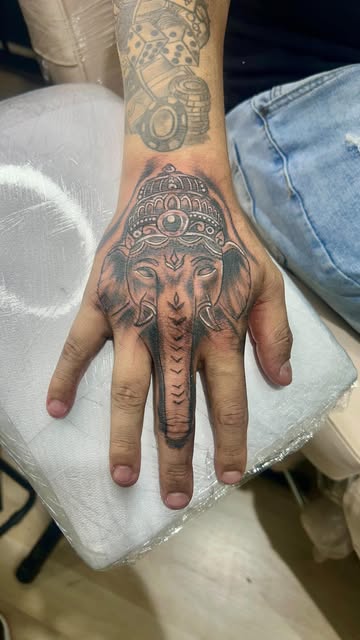 Elephant Hand Tattoo
