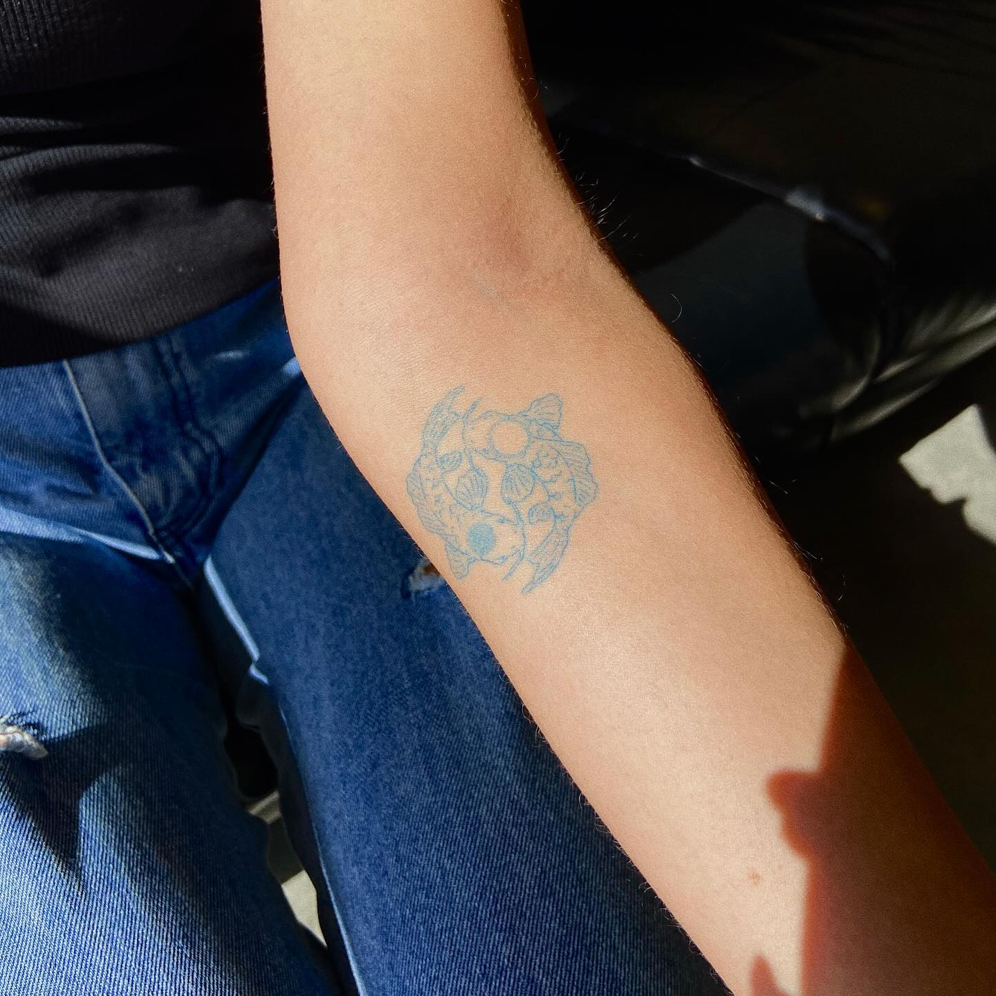 Faint Blue Nature Tattoo