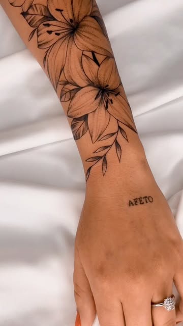 Flores en Blackwork