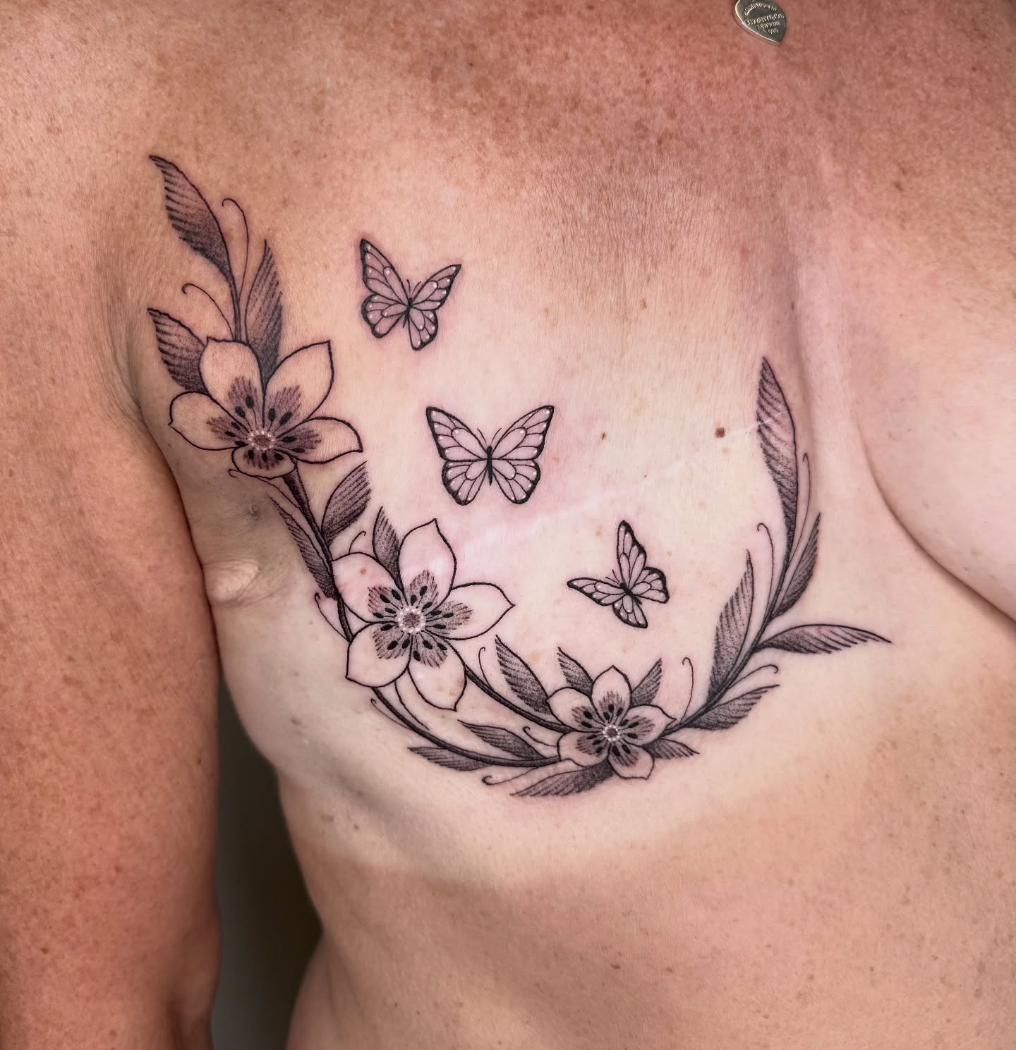Botanical Butterfly Breast Piece