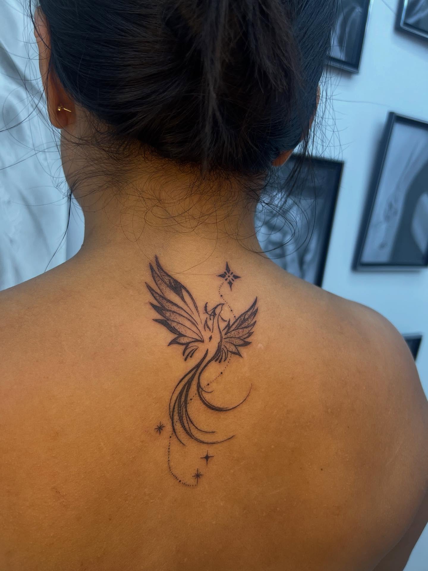 Espalda celestial elegante