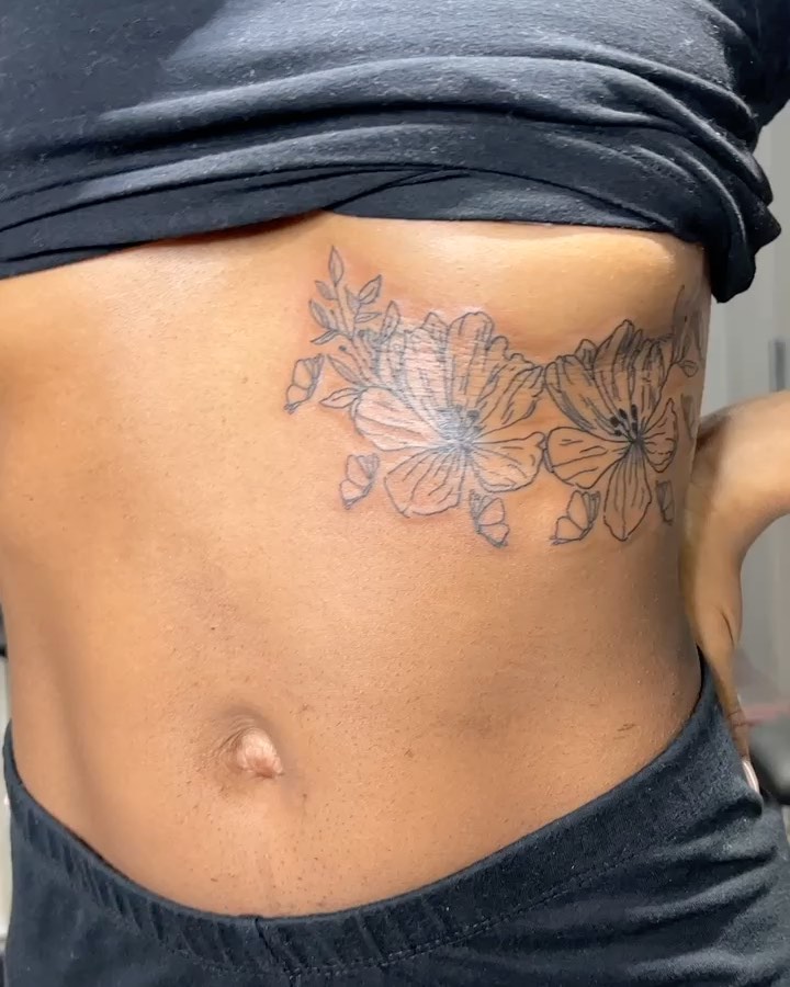 Floral Underbreast Linework