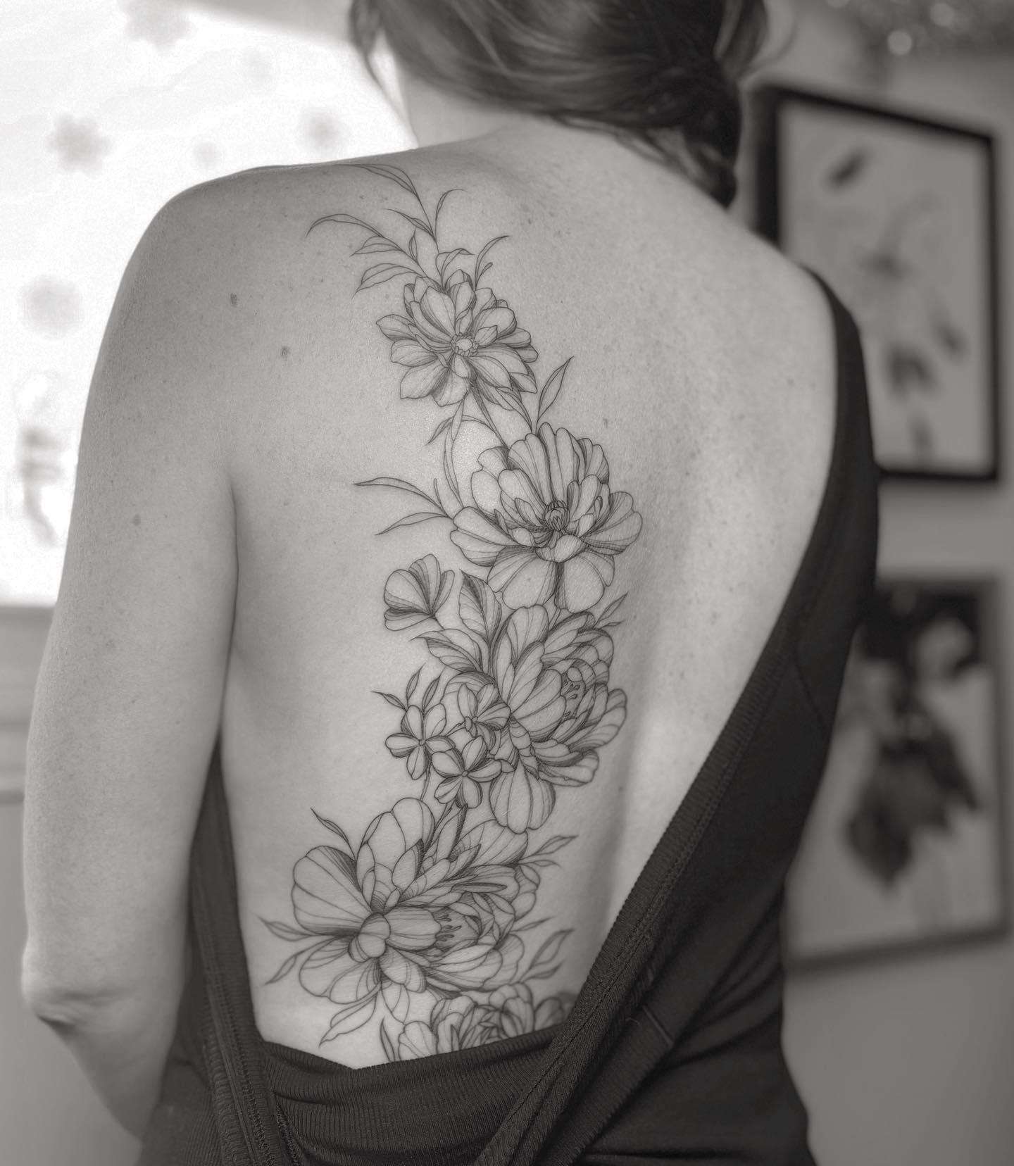 Floral Back Cascade