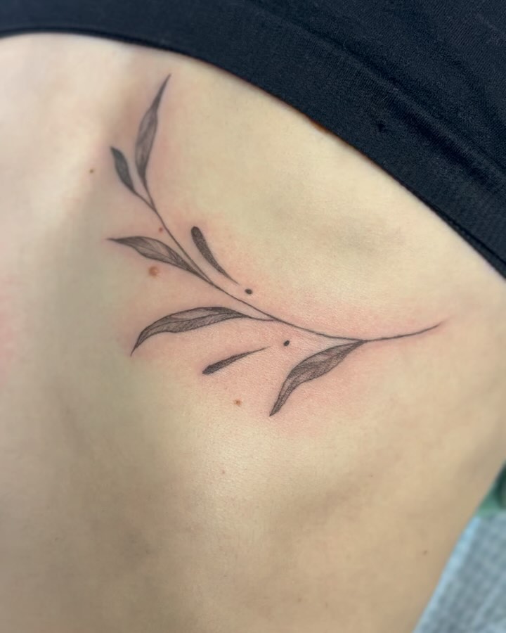 Feathered Vines Tattoo