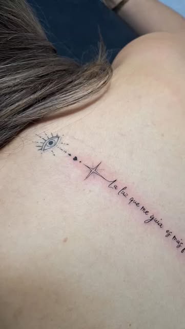Ojo, estrella y trazo